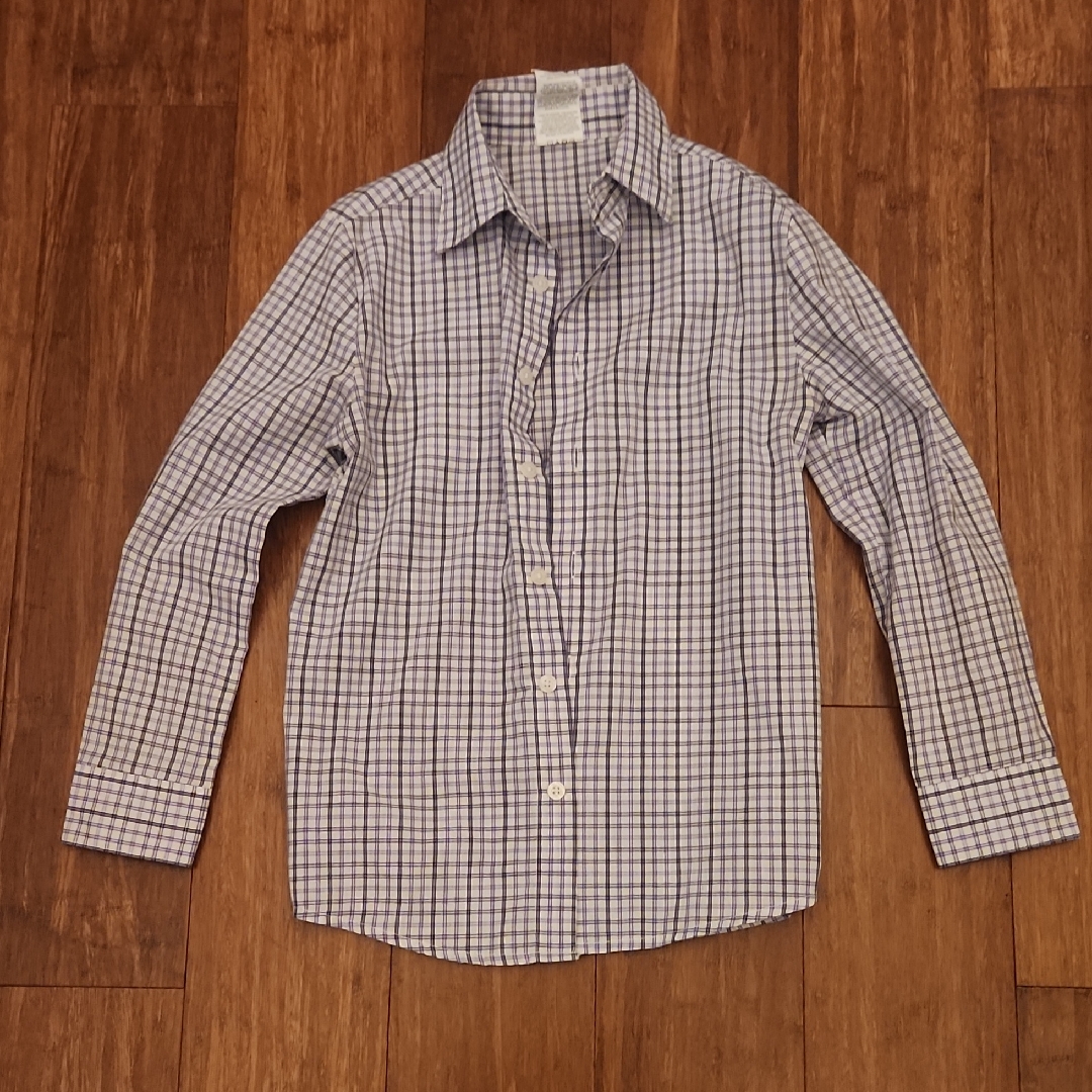 Van Heusen Kids Purple Checkered Button Down Shirt
